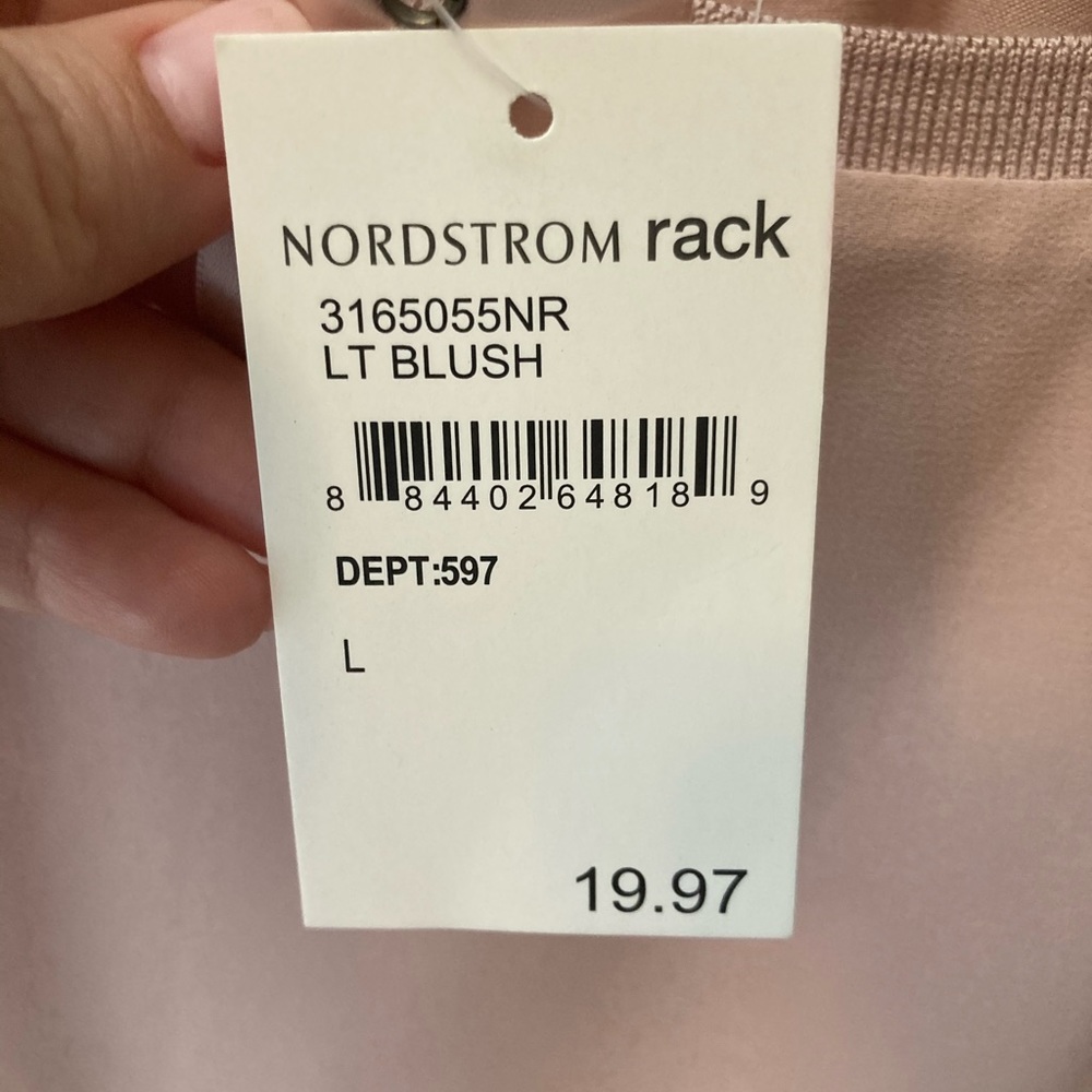 NWT philosophy ruffle sleeve top- blush pink  -L - Picture 4 of 7